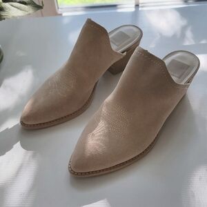 Dolce Vita beige mules worn once like new